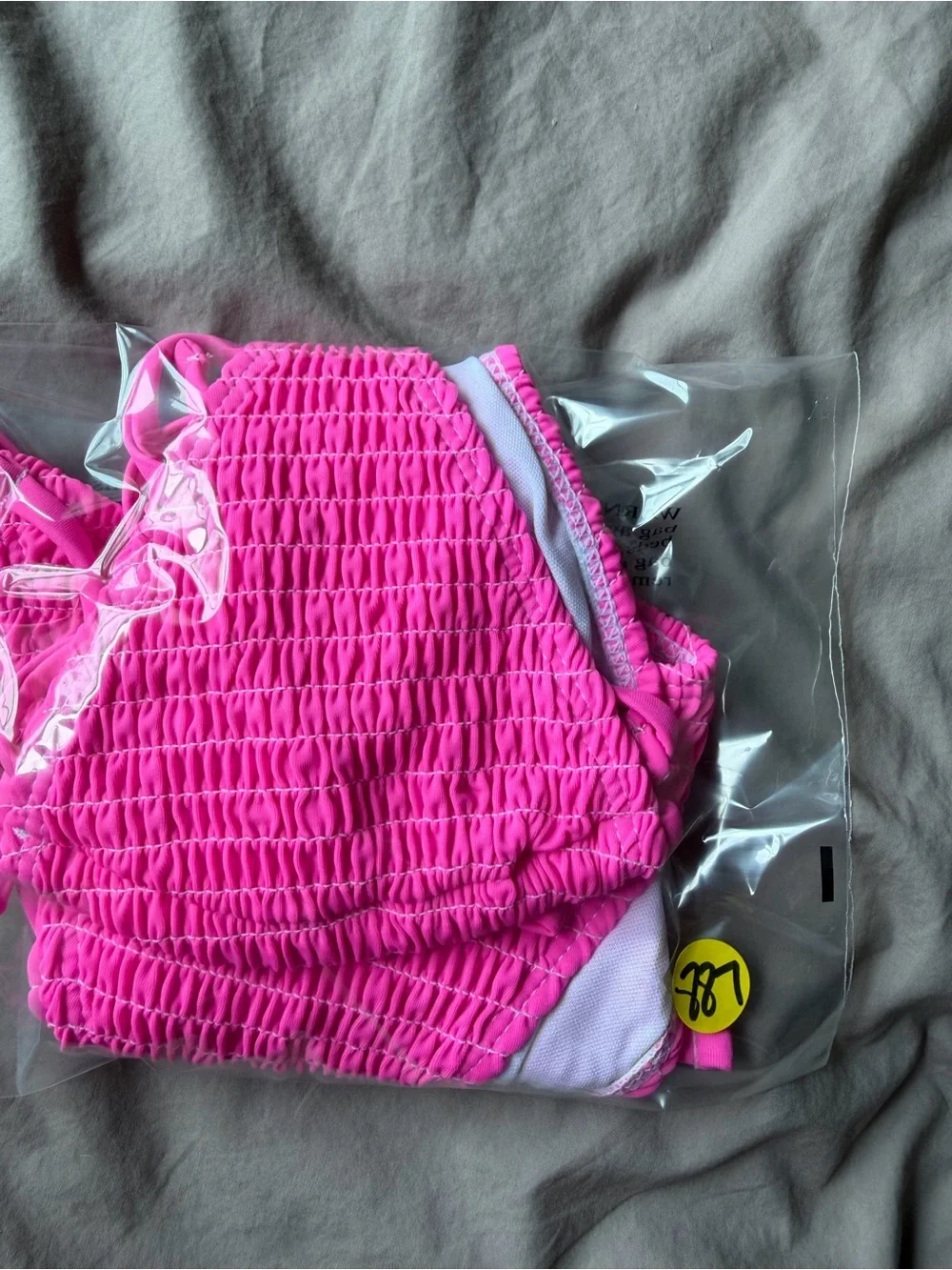 Hot Pink 2 Piece Bikini Set Womens Size M Vacation Summer Beach Tropical
